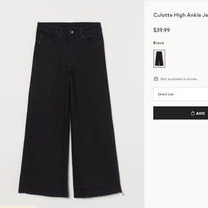 H&M Culotte Hugh Waist Jeans
